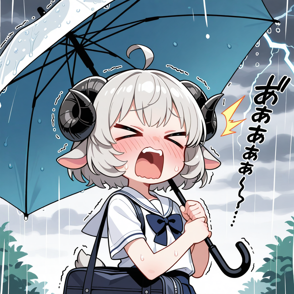 メイちゃんはカミナリが苦手なのです！！