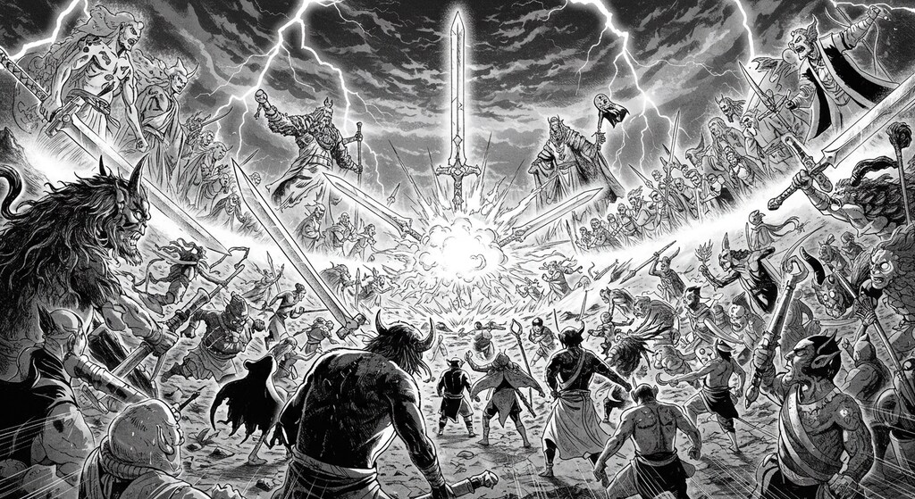 神々VS妖怪　劇場版ポスター風