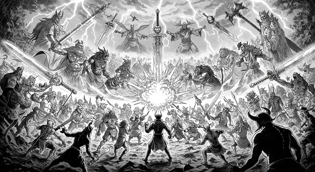 神々VS妖怪　劇場版ポスター風