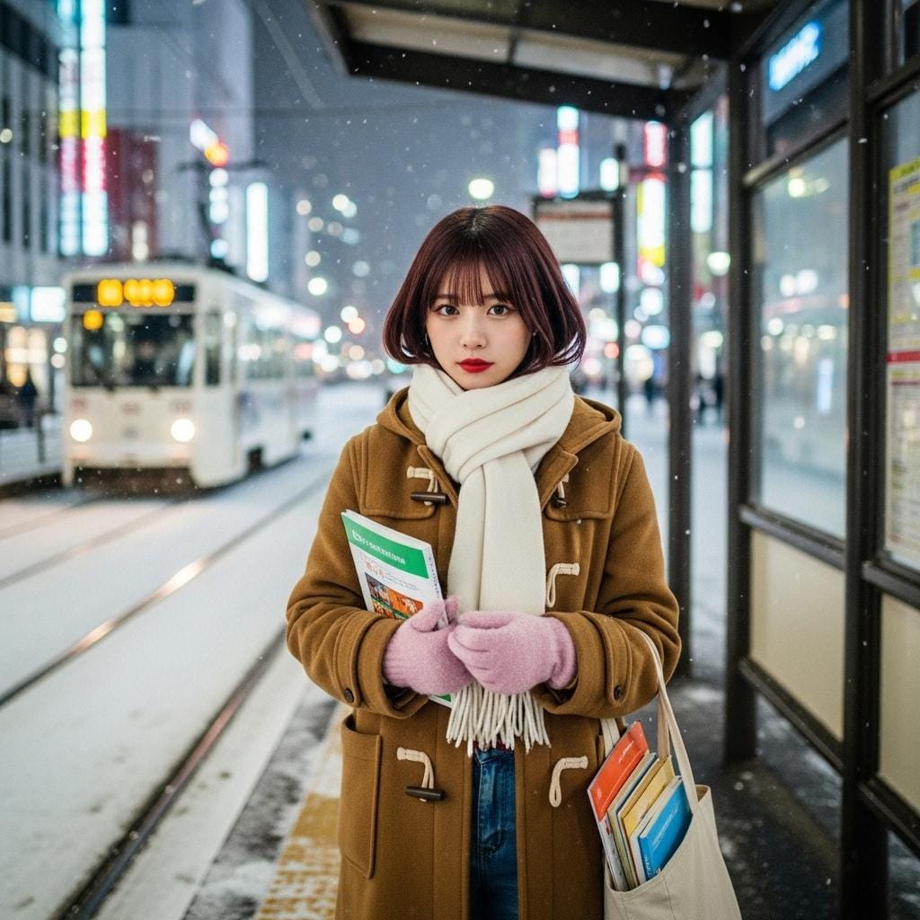 予備校帰り　トラムの電停