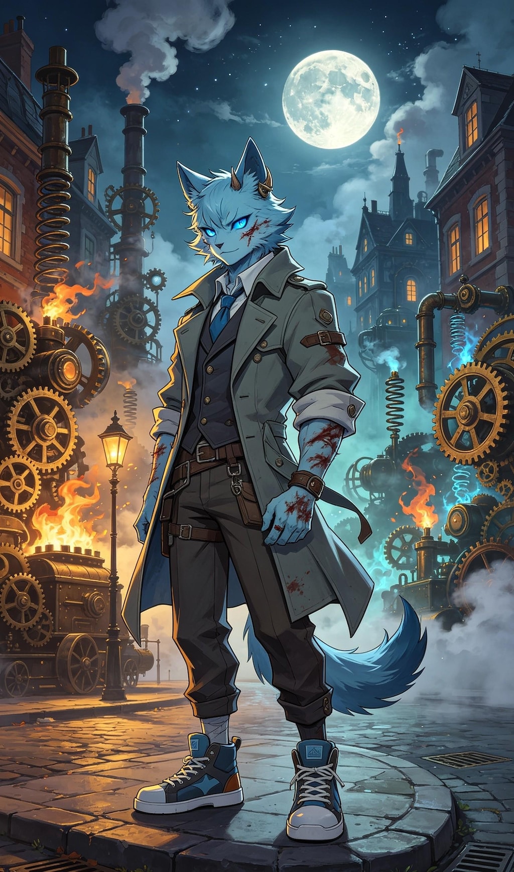 『Lu invistigaturi dâ magìa blu ~ La città di l'ingranaggi ca va a deriva cû vapuri』
