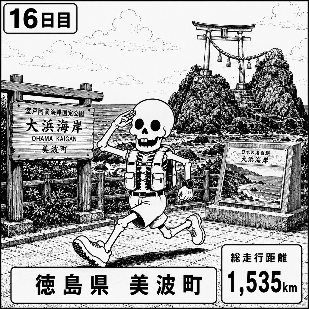 徳島県美波町に到着