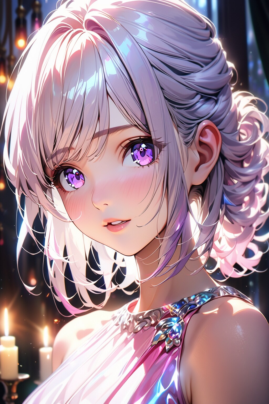 （５６２HQ）銀髪ちゃんドレス（ピンク）