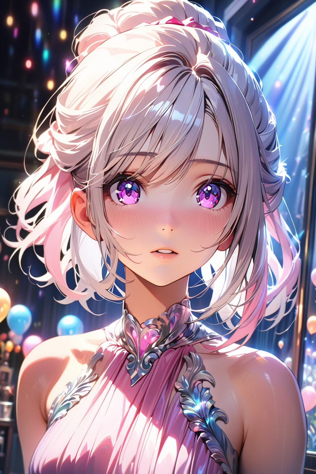 （５６２HQ）銀髪ちゃんドレス（ピンク）