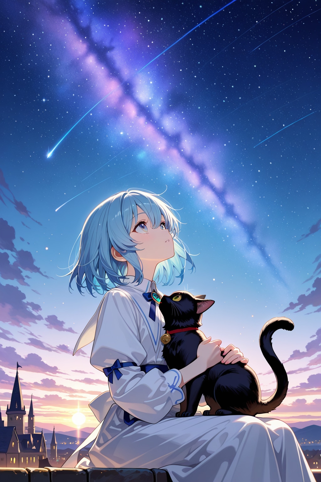 MOKA. 黒猫と星を見た | の人気AIイラスト・グラビア