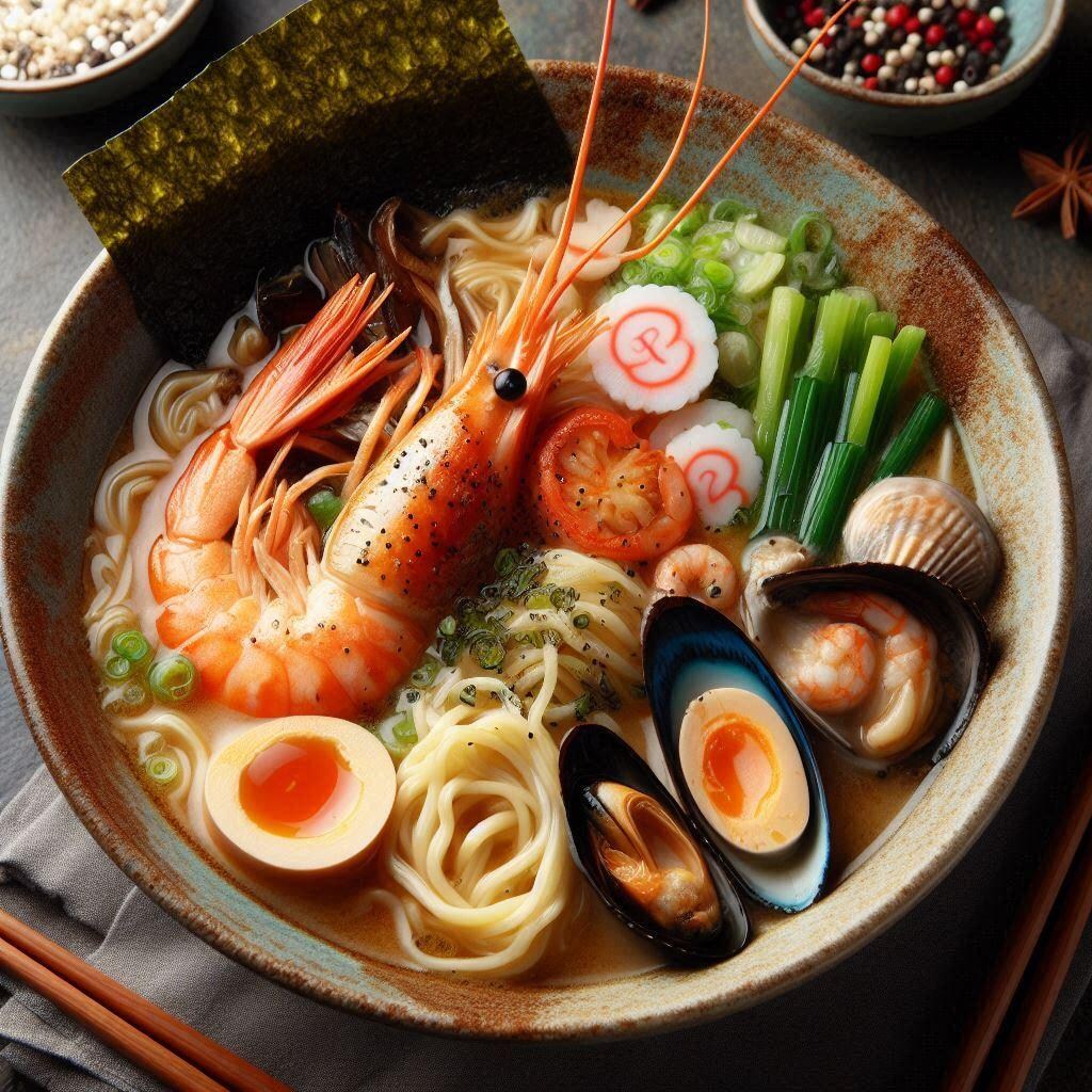 味噌seafood noodle