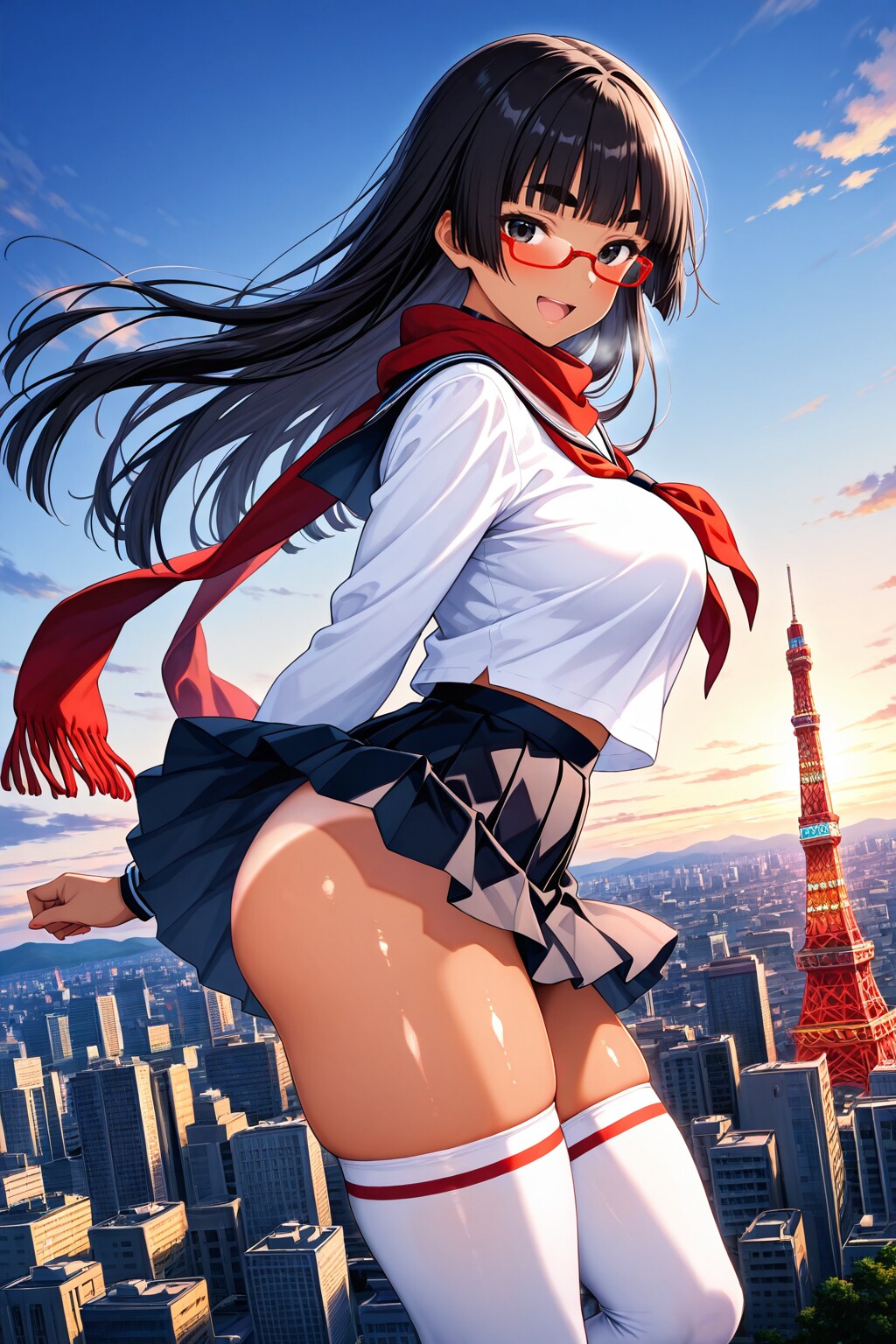 東京タワーと太まゆ姉ちゃん