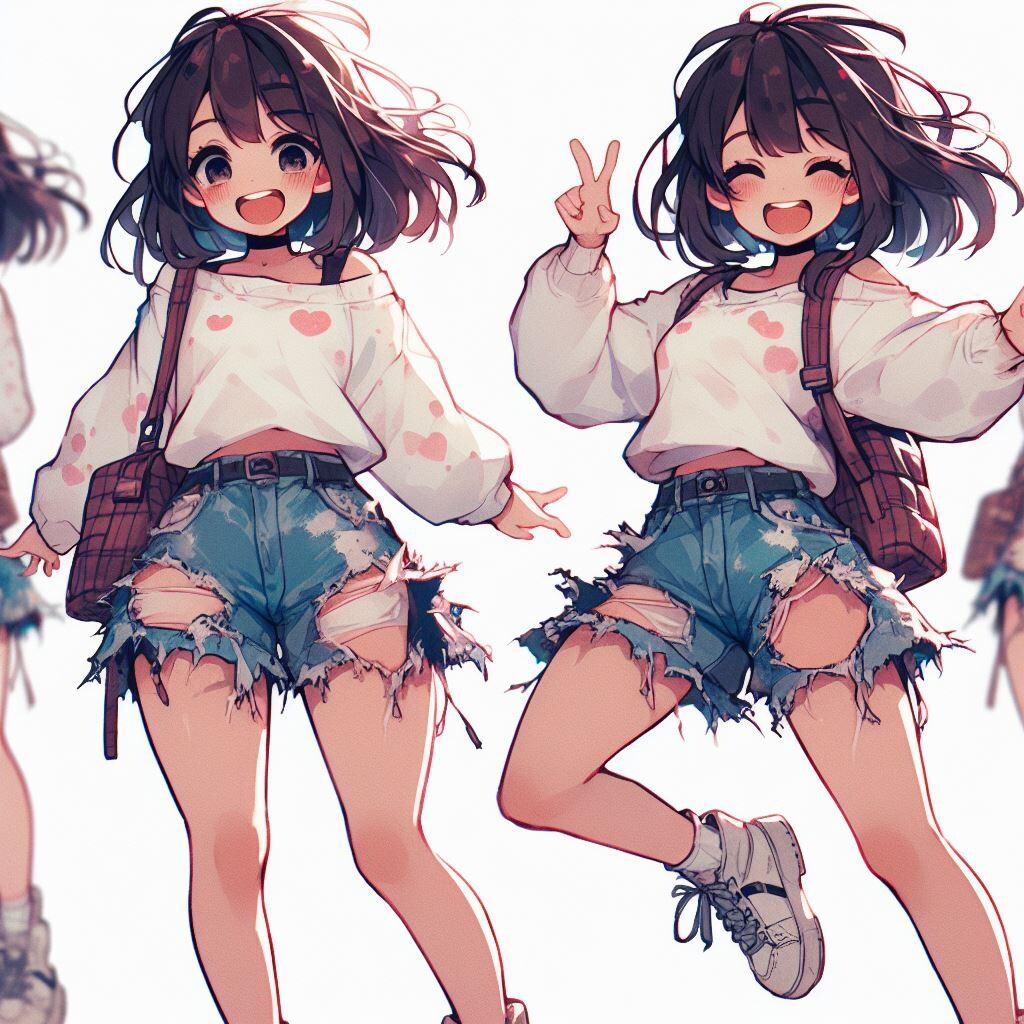 ダメージデニムを履きこなす（Copilot）