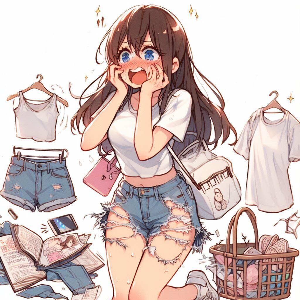 ダメージデニムを履きこなす（Copilot）