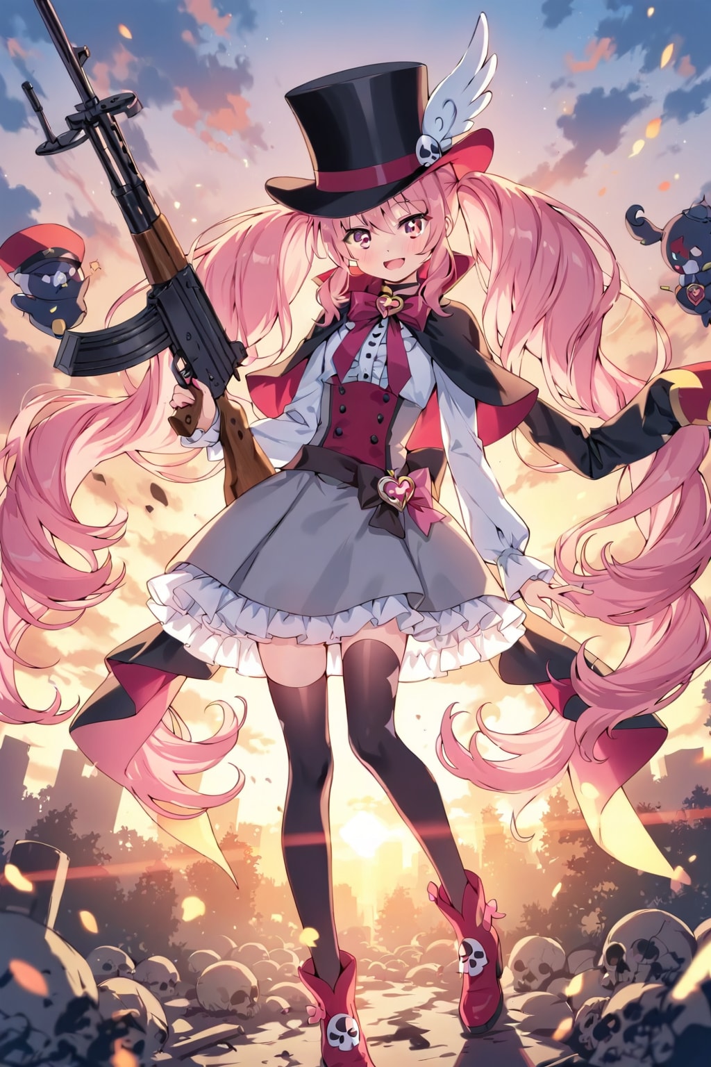 銃で戦う魔法少女