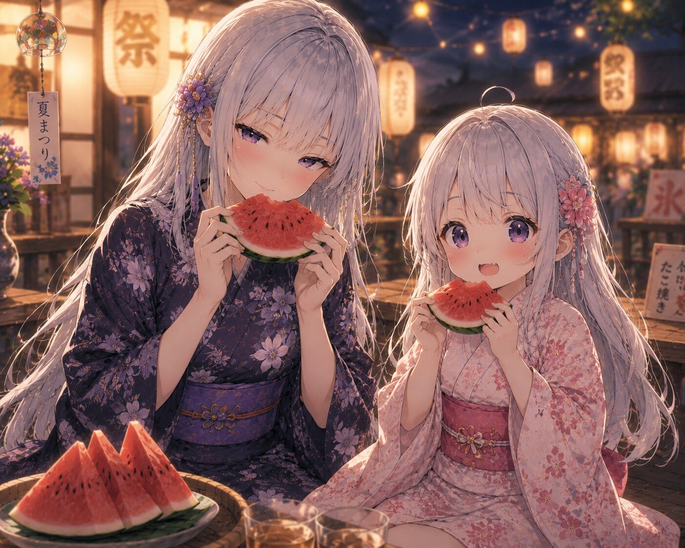 スイカを食べる | の人気AIイラスト・グラビア