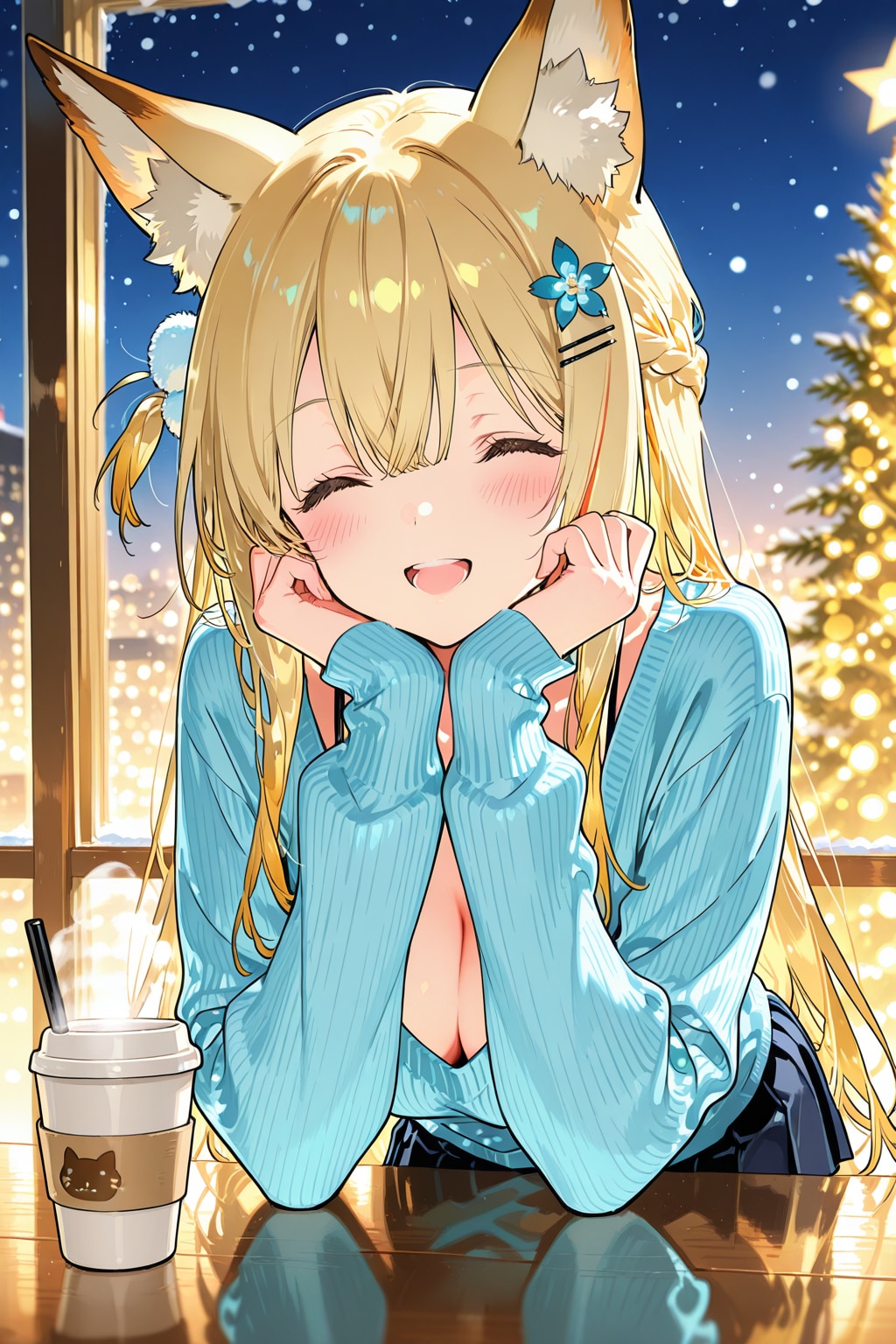 カフェでお喋り(*´꒳`*) | の人気AIイラスト・グラビア