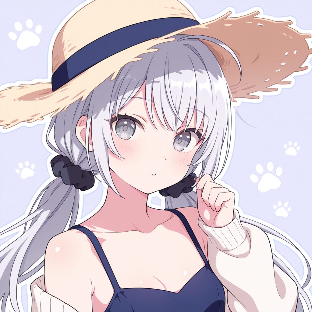 麦わら帽子の少女