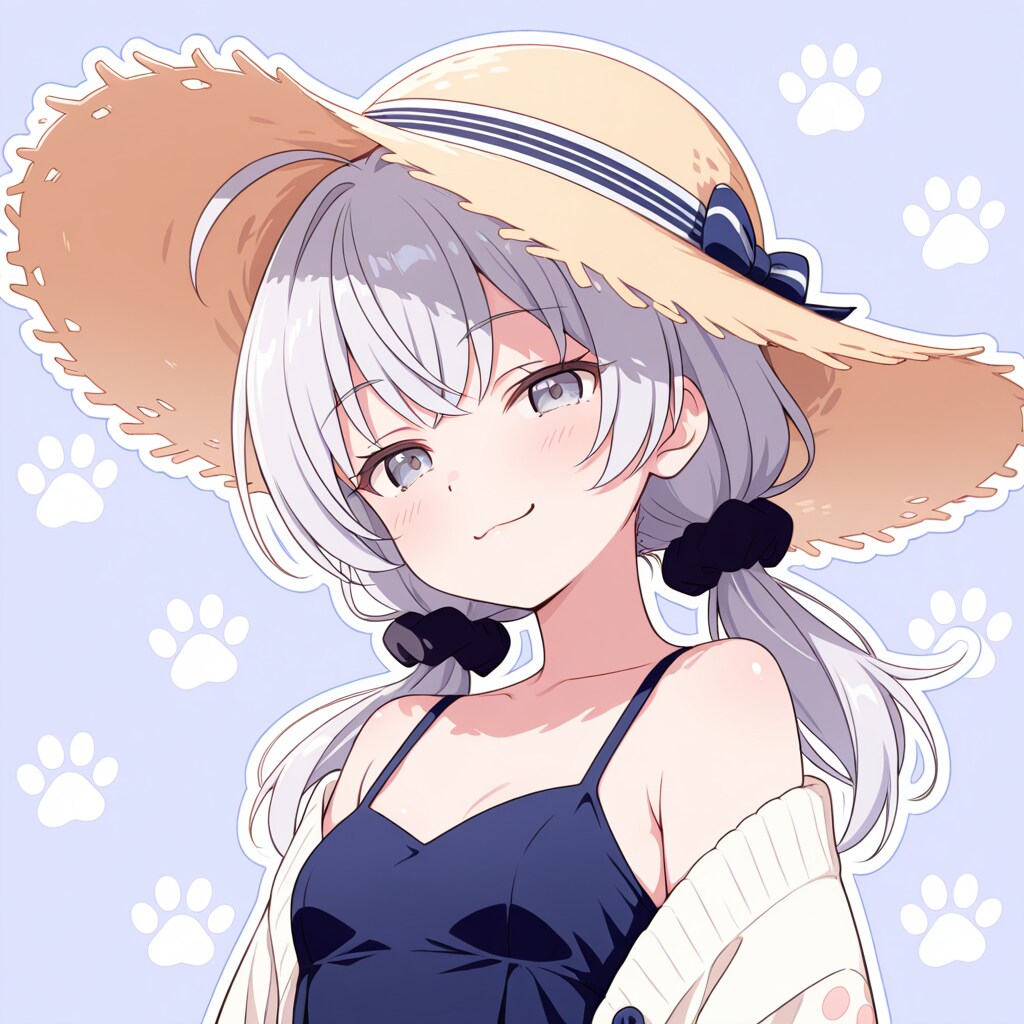 麦わら帽子の少女