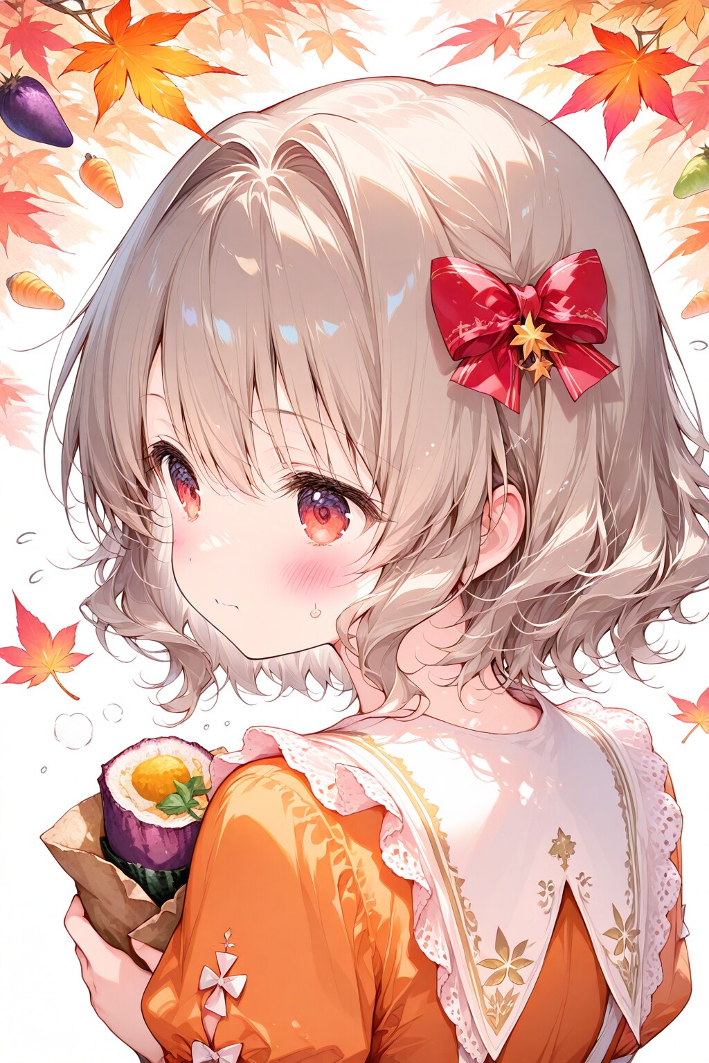 サツマイモ寿司を食べる日向ちゃん