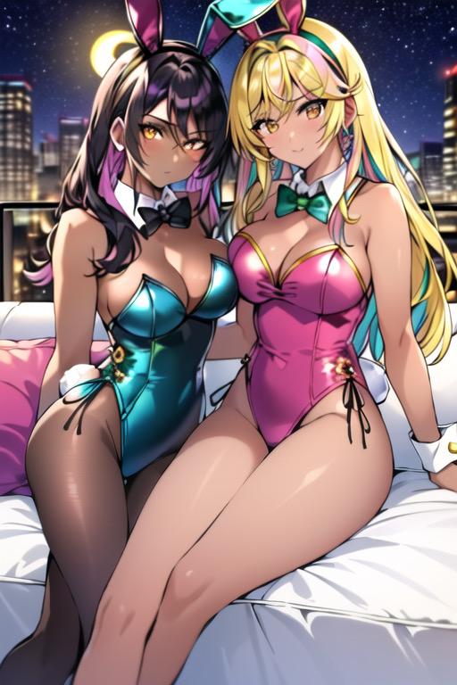 褐色バニーガール7