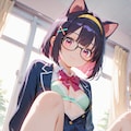 私立ねこ耳学園高等部（オリジナル）　『パステルパンチラコレクション』 2枚目