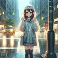 雨の街角少女 3枚目