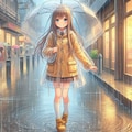 雨の街角少女 4枚目