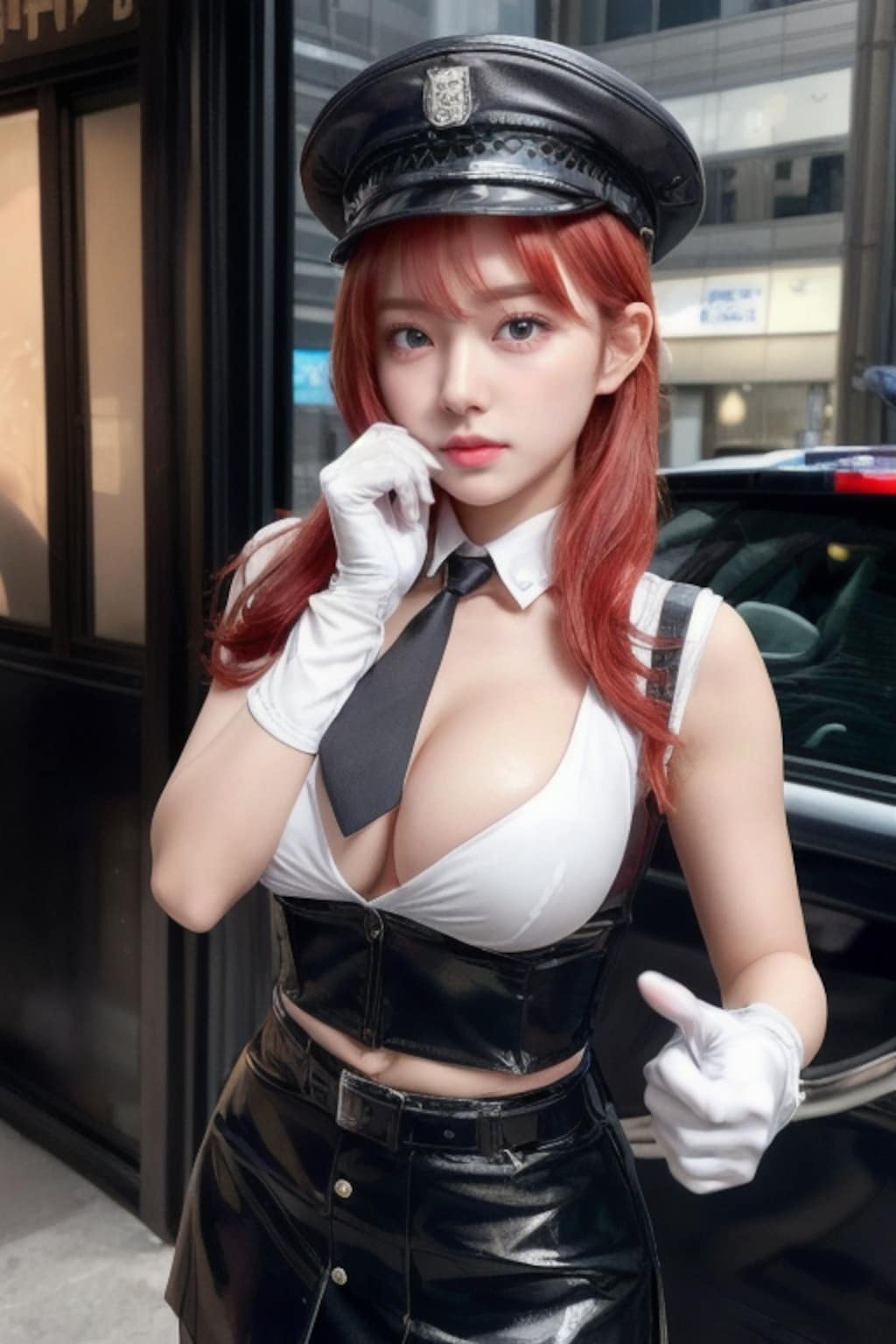 駐禁取締りのおぱ婦警さん