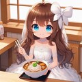 カレーうどんと純白ドレスの小さな女の子 7枚目