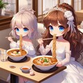 カレーうどんと純白ドレスの小さな女の子 5枚目