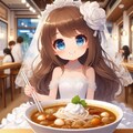 カレーうどんと純白ドレスの小さな女の子 9枚目