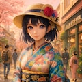 夕陽に染まる古都、花の舞踏   -  A dance of flowers in the ancient capital, dyed by the setting sun 4枚目