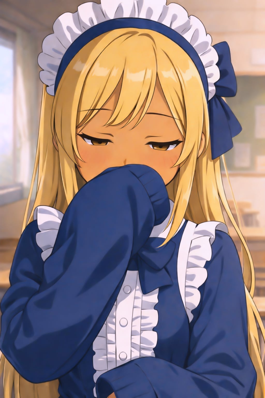 うつむく
