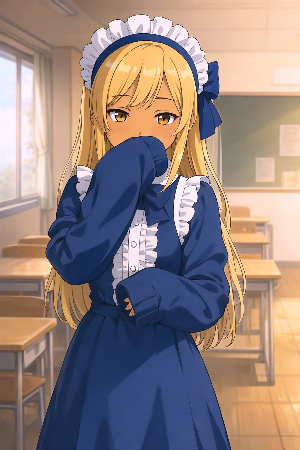 うつむく