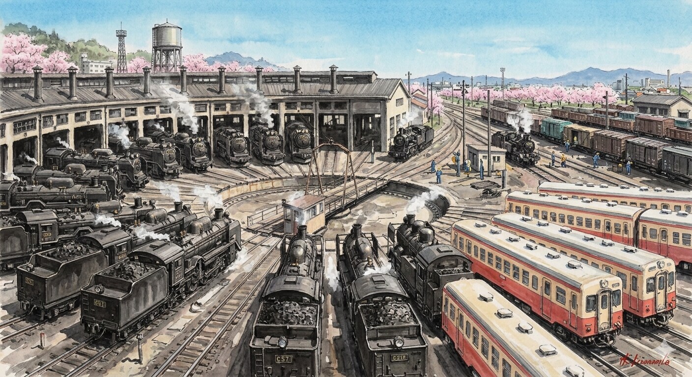 桜の機関区 | の人気AIイラスト・グラビア