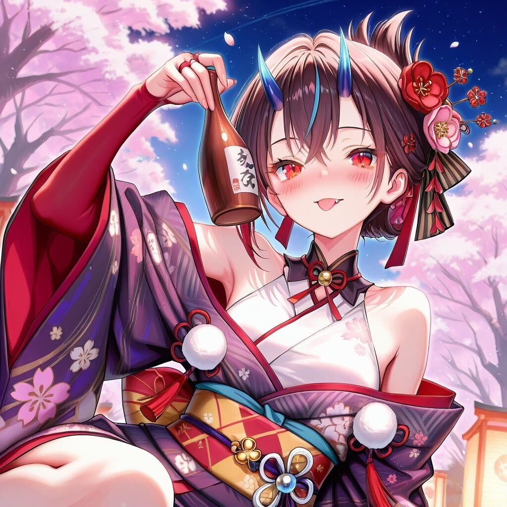 鬼ちゃんのお花見酒