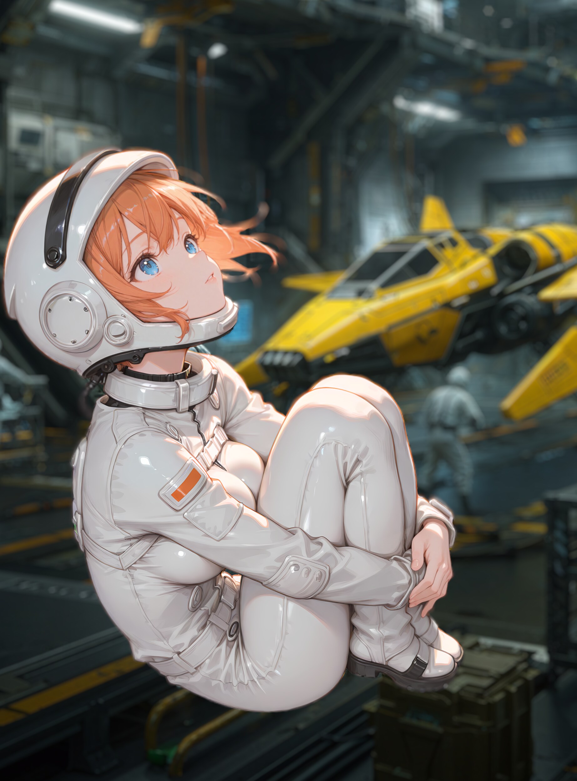 Waiting in the hangar before sortie