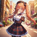ベレー帽とタータンチェック② 3枚目
