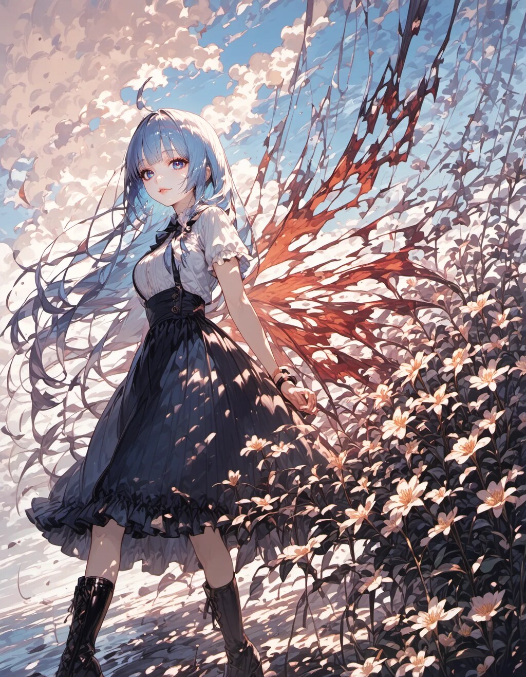 Fallen Fairy Amidst the Lilies