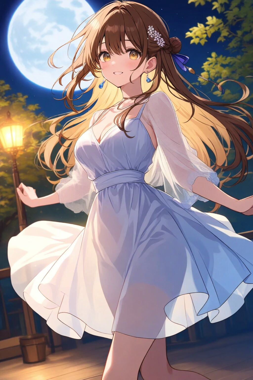 月夜のシルエット