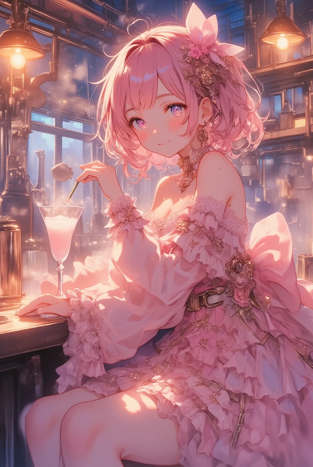 夜のフリフリお姉さん