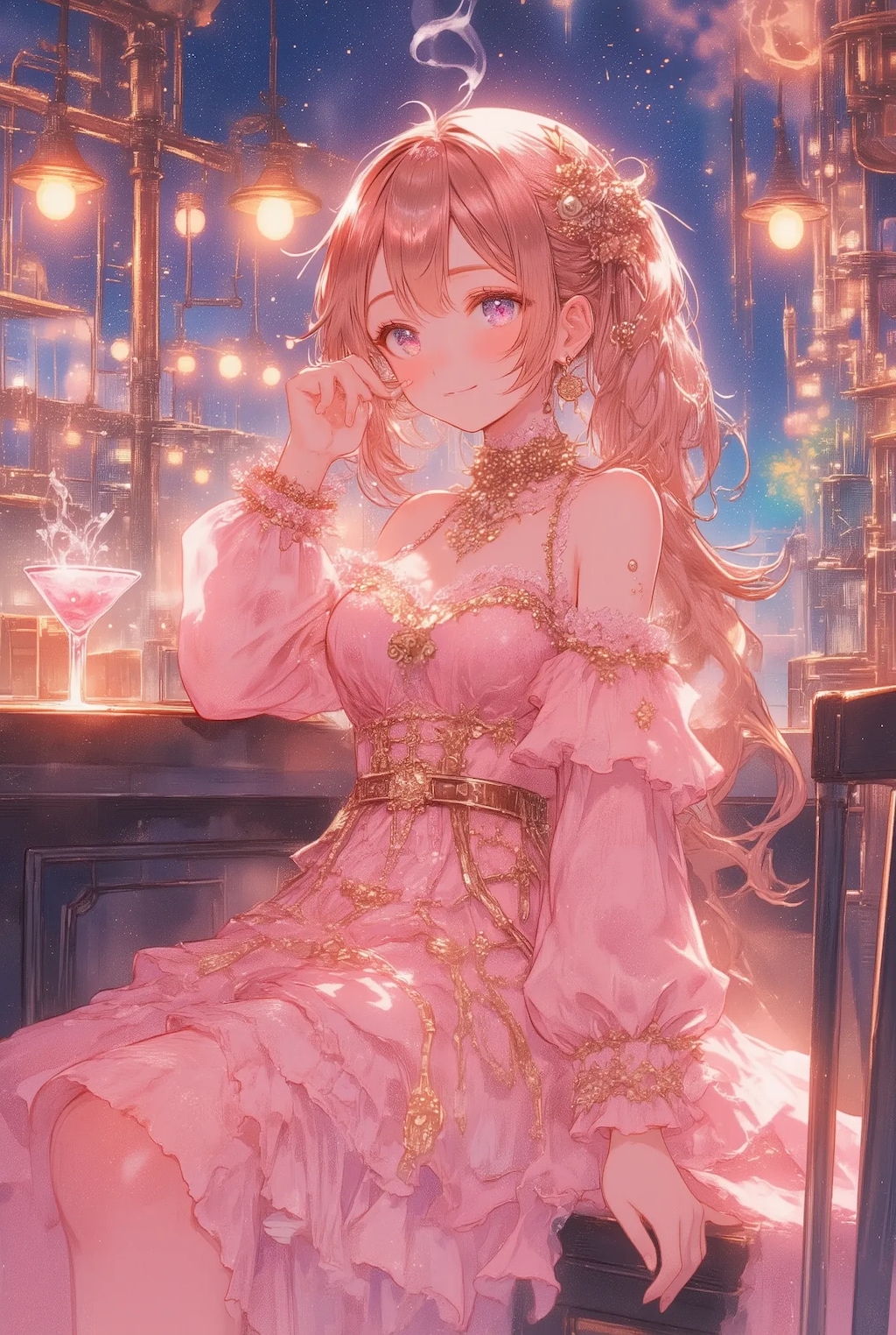 夜のフリフリお姉さん