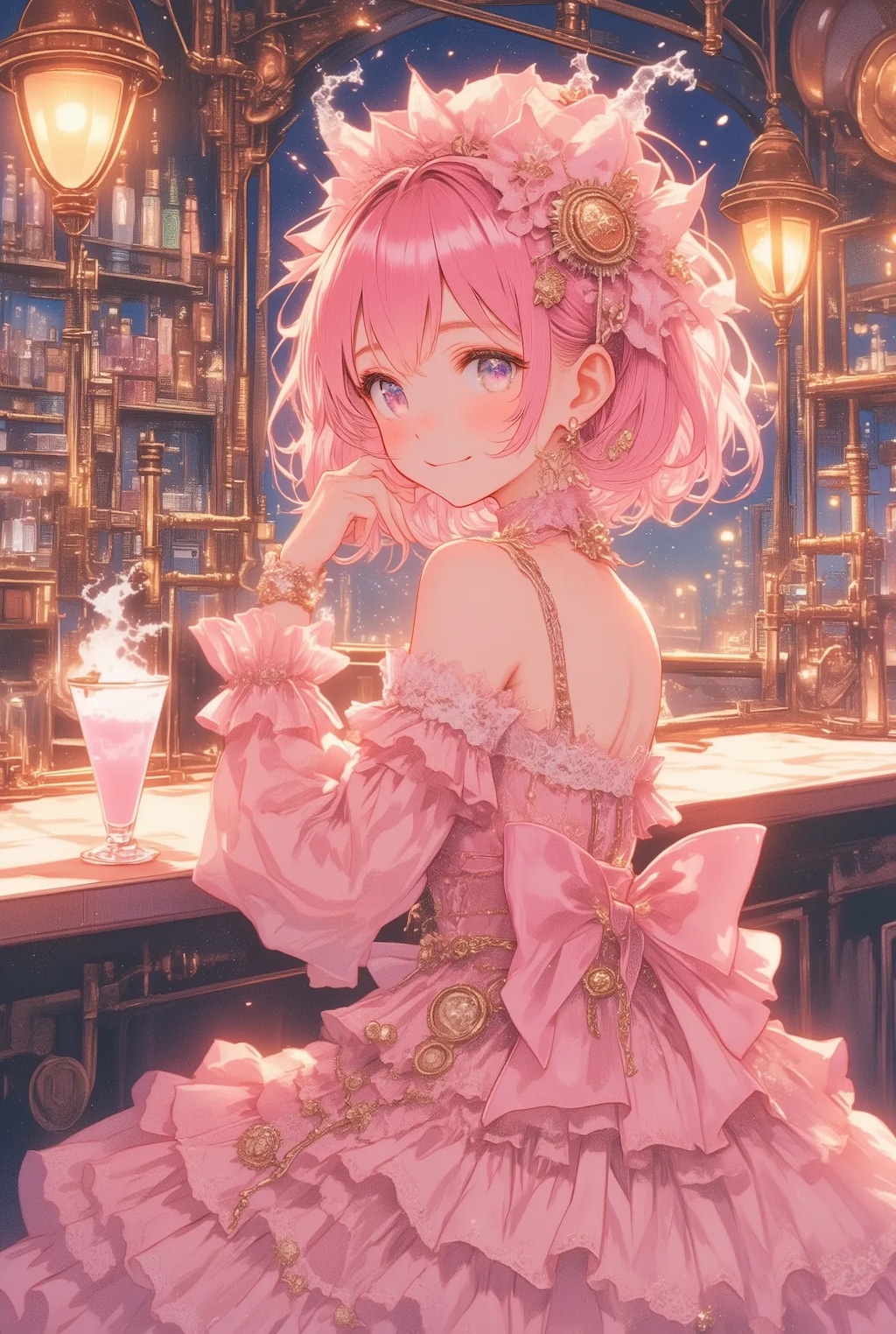 夜のフリフリお姉さん