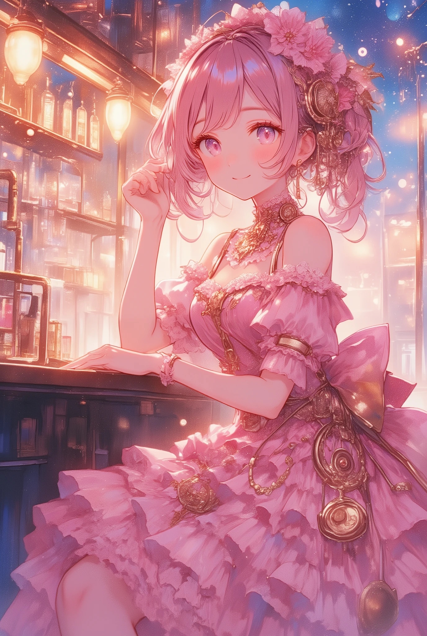 夜のフリフリお姉さん