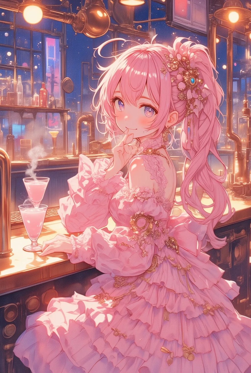 夜のフリフリお姉さん