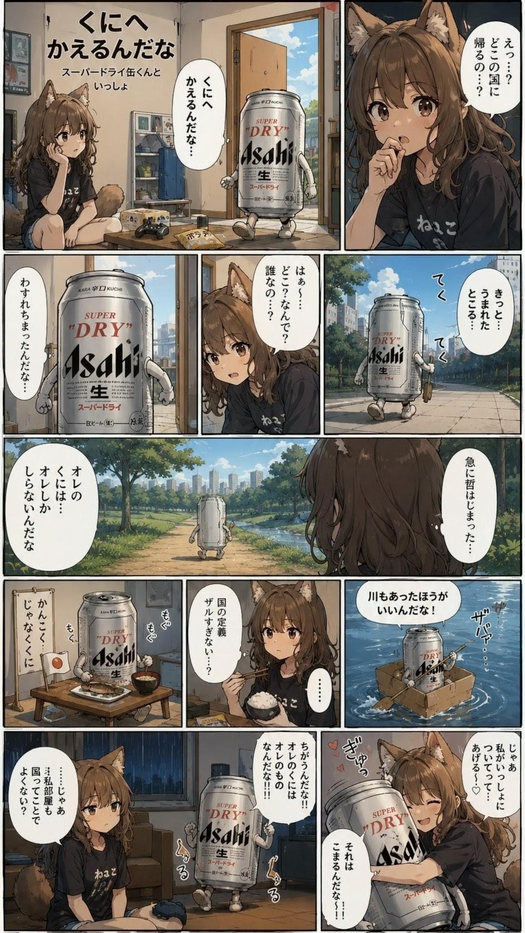 小さな女の子と、くにへかえるんだな