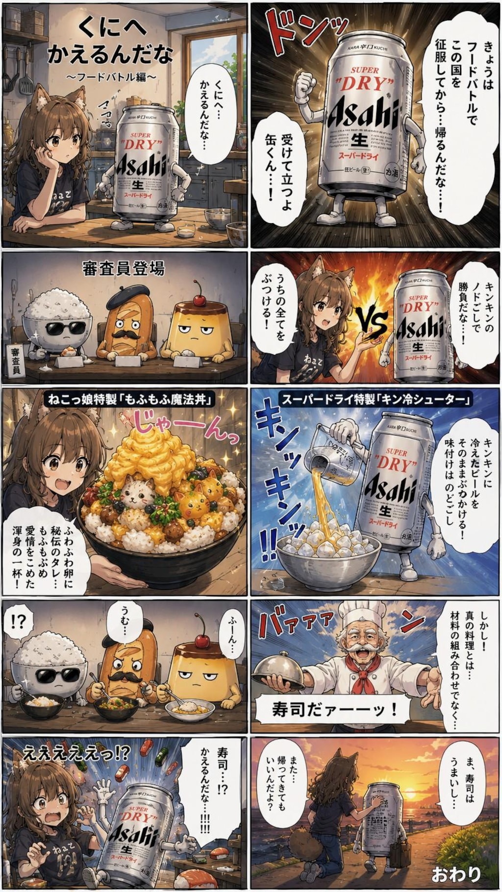 小さな女の子と、くにへかえるんだな