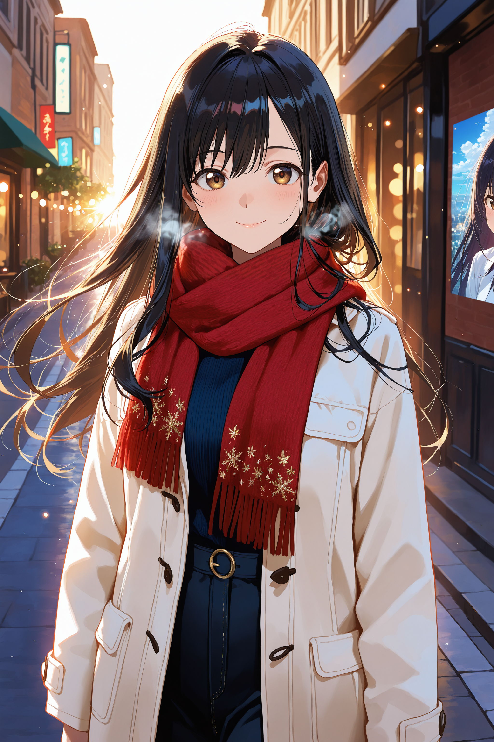 異世界の女神さま（クシナダヒメさん）コートマフラ―Ｖｅｒ | の人気AIイラスト・グラビア