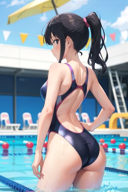 競泳水着の女の子　その２