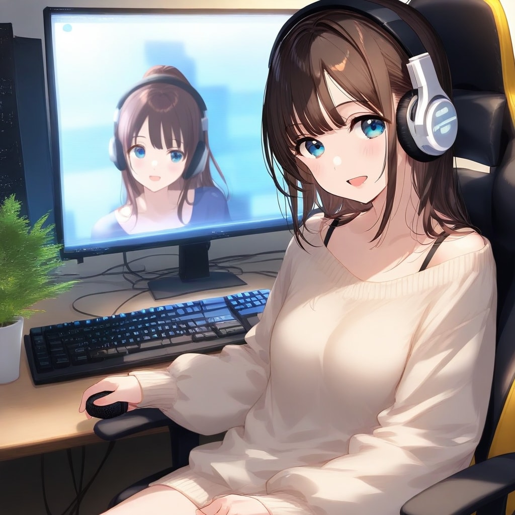 ゲーミング配信女子 | の人気AIイラスト・グラビア