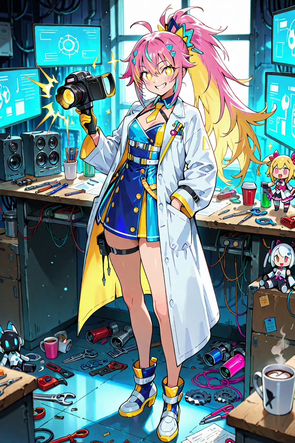 ⚡ 【ただいま配信中】電気仕掛けのマルチタレント「ボルト」 | の人気AIイラスト・グラビア