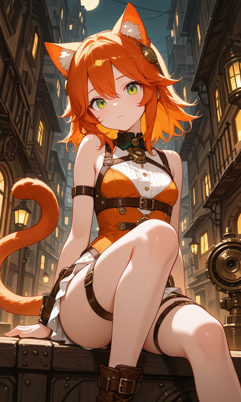 スチームパンクと猫耳少女
