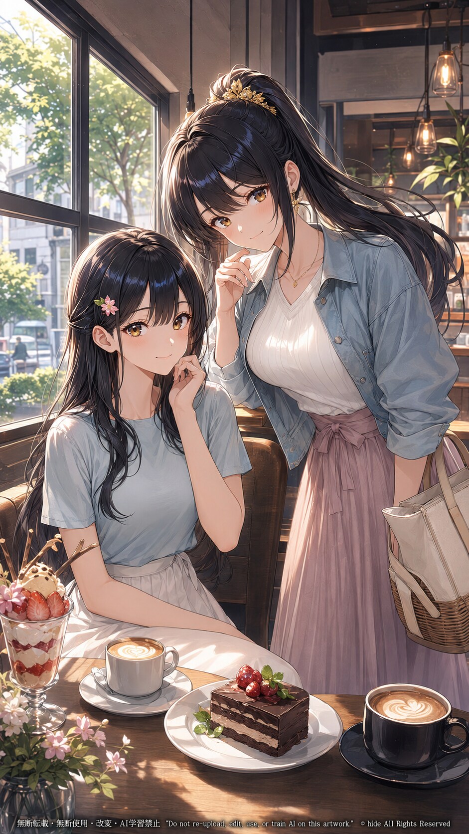 異世界の女神さまと巫女さん（カフェ） | の人気AIイラスト・グラビア