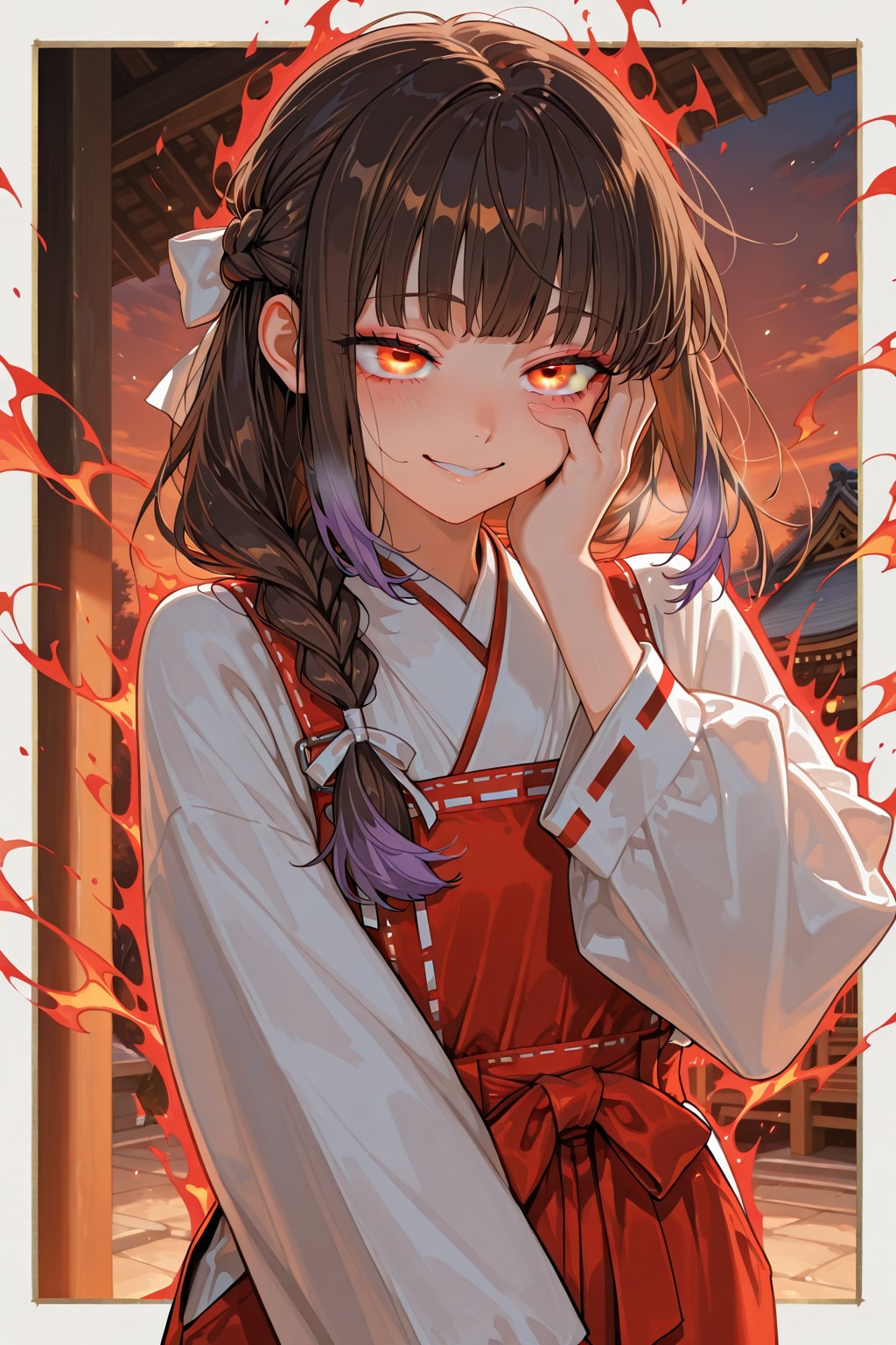 紅葉に祈る指先 | の人気AIイラスト・グラビア